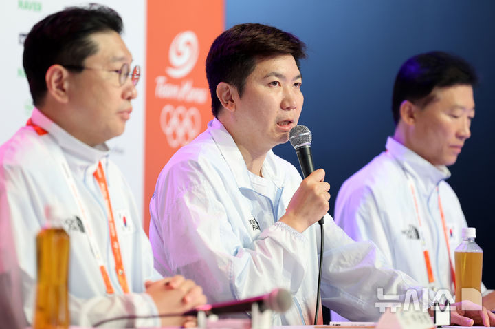 2026 아이치·나고야 아시안게임 결산 기자회견 하는 유승민 대한체육회장