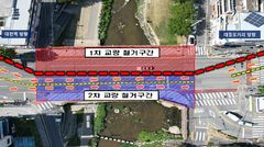 도시철도 트램 건설로 대동교 개축 공사…15일부터 부분 통제