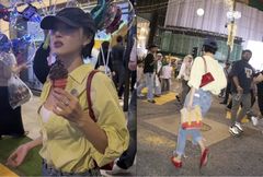 화사, 말레이시아서 슬림 청바지 핏…라인 비결은 '고구마'