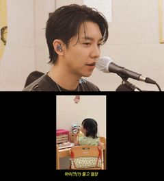 '이다인♥' 이승기, 딸 공개 "돌잔치 때 마이크 잡아…안 되는데"