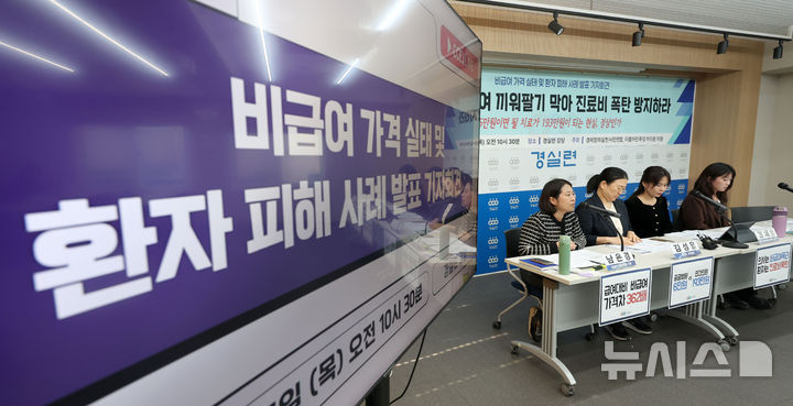 "비급여 가격 실태 및 환자 피해 사례를 발표합니다"
