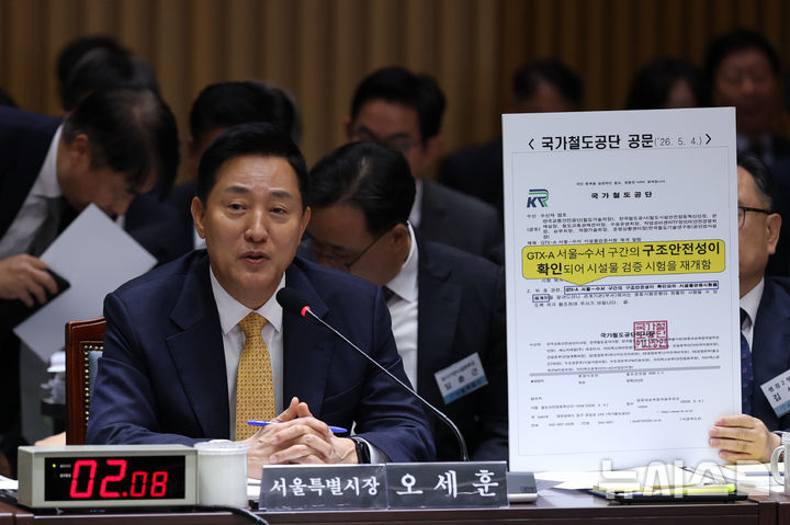 국감 답변하는 오세훈 서울시장