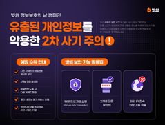 빗썸, 개인정보 2차 피해 예방 캠페인 진행 