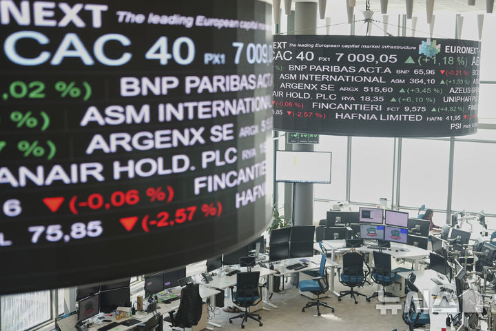 유럽 증시, 기술주 매도세에 대체로 하락 마감…英은 0.07% 상승