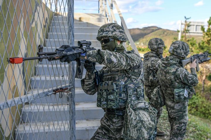 해병대·서방사, 백령도·연평도 등 서북도서 합동방어훈련 실시 [뉴시스Pic]