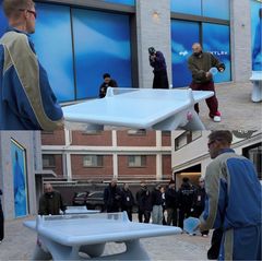 성수동서 탁구 치는 저스틴 비버…여유 가득