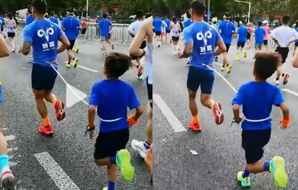 "9세 아이 밧줄로 묶고 마라톤 참가"…中 마라톤서 벌어진 황당 사건