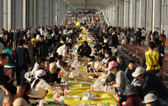 400m 치킨 테이블 차려진 잠수교