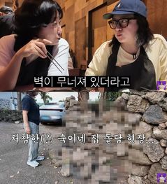 김숙, 230평 제주집 돌담 붕괴…CCTV 돌려봤더니 범인은?