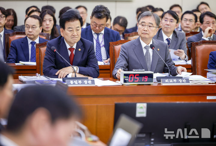 여야, 외통위 국감서 '한미 동맹' 공방…"할 말 해야" vs "위기 경고"
