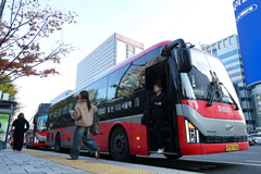 파업 철회하고 운행하는 경기도 버스