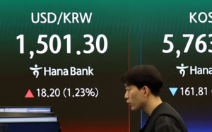 달러 17년만에 1500원대…코스피 부담 커지나