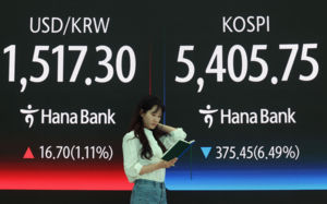확전 공포에 코스피 '검은 월요일'…6% 급락