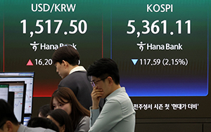 코스닥 이어 코스피도 매도 사이드카 발동