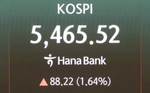 삼성전자 실적 기대에 코스피 1.36% 상승 마감
