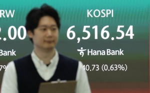 코스피 6500선 등락…중동 리스크 혼조세