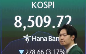 코스피, 장초 변동성 극심…5분새 8900→8500