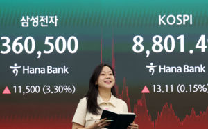 '36만 전자' 돌파…코스피 8800선 최고치 마감