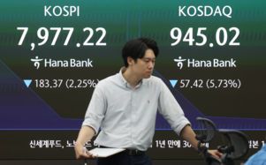 피하지 못한 '검은 월요일'…코스피 역대급 투매