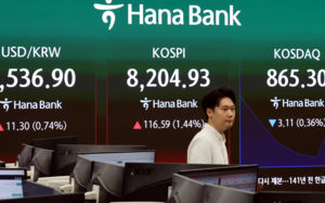 외인·기관 동반 매도…코스피 8000선 반납