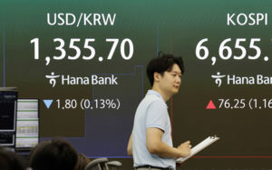 원·달러, 1350.4원 마감…14개월만에 최저