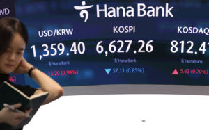 '美국채·AI 감속' 겹악재…코스피 6600선 마감