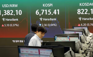 코스피 美긴축 충격에도 6700선 약보합 마감