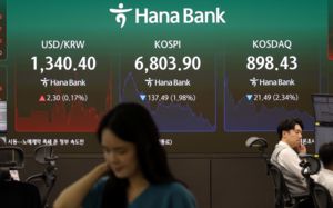 외인 3조 팔았다…코스피 6800 턱걸이 마감