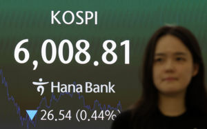 코스피 6천선 턱걸이…삼전 보합·하닉 하락