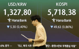 4% 급락 코스피, 낙폭 줄여 5600선서 공방