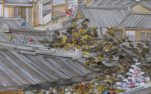 책을 쌓아 만든 도시…이정웅 '촉각적 풍경'