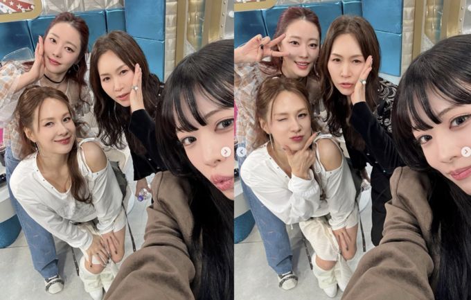 '아들 외도 논란' 조갑경 꽃받침 포즈 '라스' 인증샷