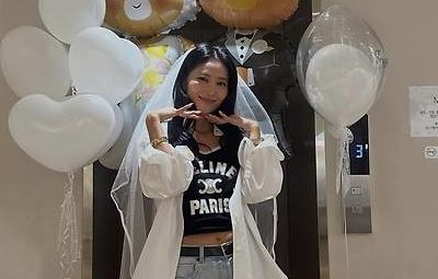 '재혼' 오윤아, 면사포 썼다 "진심으로 감사합니다"