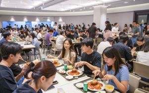 밥값 겁난다…런치플레이션에 구내식당 북적