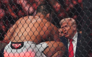 美·이란 협상 결렬됐는데…UFC 보러 간 트럼프