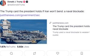 침묵하는 트럼프…이란 해상봉쇄 카드 만지작