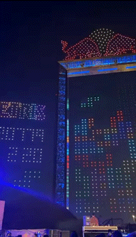 2000대 드론으로 테트리스 구현…두바이서 실시간 플레이