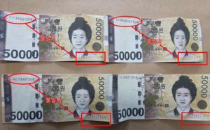 프린트로 5만원권 위조지폐 20장 제작…2심도 실형