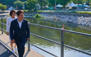 백운계곡 찾은 李…시민 "자리세 없어 편해"