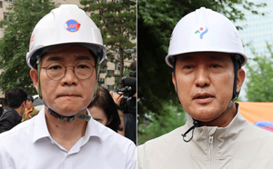 鄭·吳, 사고 현장 방문…선거운동 중단