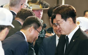 李, 與 원내대표단에 "입법 처리 속도 내달라"