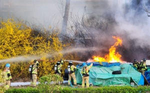 잠실 한강공원서 화재 발생해 진화…인명피해 없어