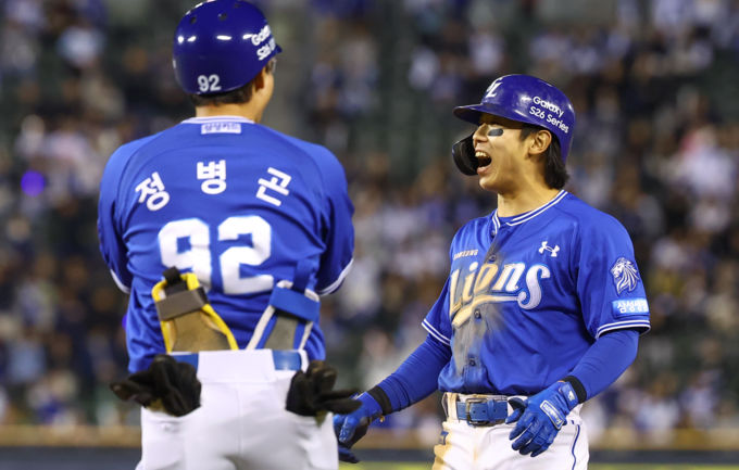 돌아온 김성윤, 연장 10회 결승타 삼성, 두산 꺾고 7연패 탈출