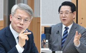 與 전남광주시장 후보, 김영록·민형배 결선