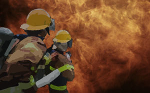 창고 진화 중 소방관 고립…1명 사망·1명 수색